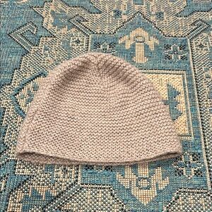 Lands' End Alpaca Knit Beanie in Tan